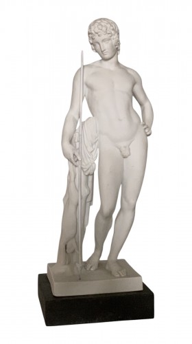 Adonis, Bisque Figurine After Thorvaldsen, Royal Copenhagen Manufactory