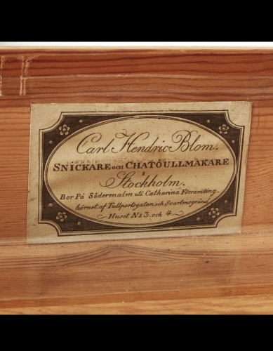 XIXe siècle - Secrétaire Gustavien acajou et marbre, Suède vers 1800 signé Carl Hendric Blom