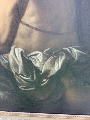 Paintings & Drawings  - “Saint John the Baptiste” in suite of Caravaggio, Napoli or Rom, circa 1620