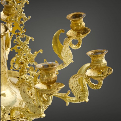 19th century - Chandelier Swan Motifs, SwedenMid-19th century
