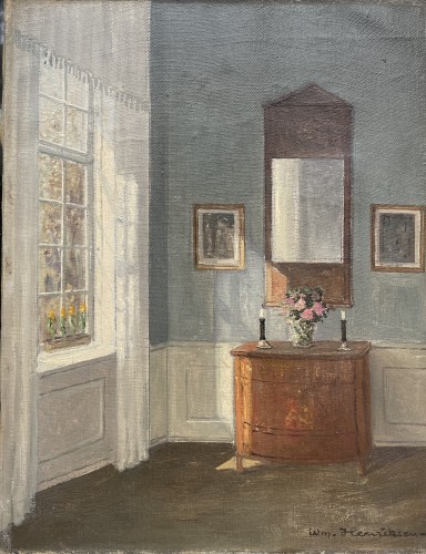  - Couple de Vues d’Intérieur Danois, Wilhelm Henriksen (1880-1964) circa 1915