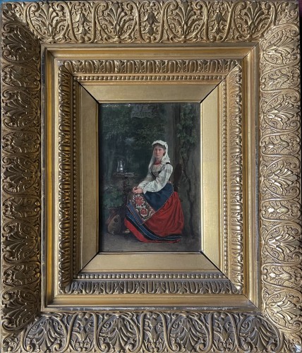 An Italian Girl 1881, Pieter Alardus Haaxman (1814-1887) - Paintings & Drawings Style Napoléon III