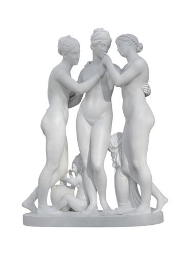 The Three Graces After B. Thorvaldsen, Biscuit Royal Copenhagen Manufactory