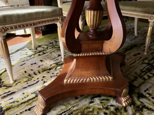 Furniture  - A Russian mahogany and gilt wood Center Table, circa 1830 