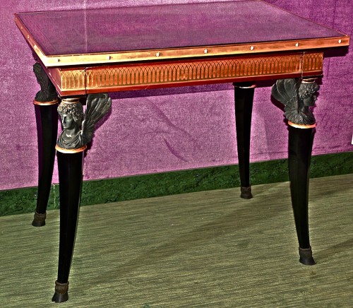 Central Table, replica from Pavlovsk Palace Eglomised top - Furniture Style 