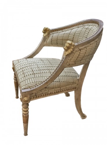 Suite de quatre fauteuils de style Gustavien, Suède fin XIXe siècle