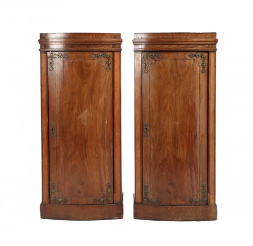 Pair of Pedestal Cabinets Neo classics Danemark, 1850