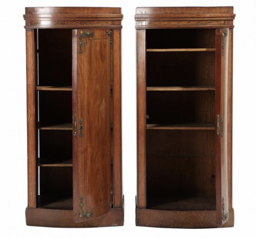 Pair of Pedestal Cabinets Neo classics Danemark, 1850 - Furniture Style Louis-Philippe