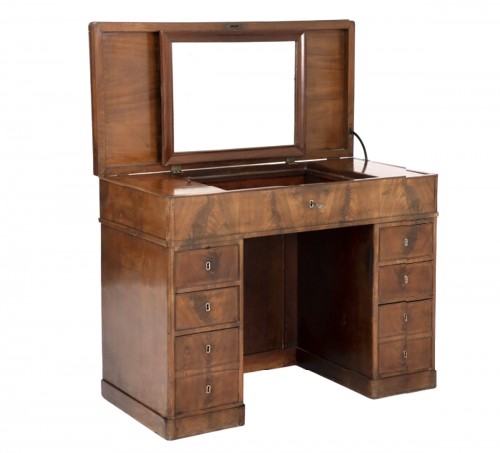 Bureau coiffeuse de dressing en acajou clair circa 1840