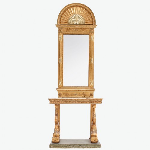 Furniture  - Delphins Consoltable with mirror , Sweden circa 1800