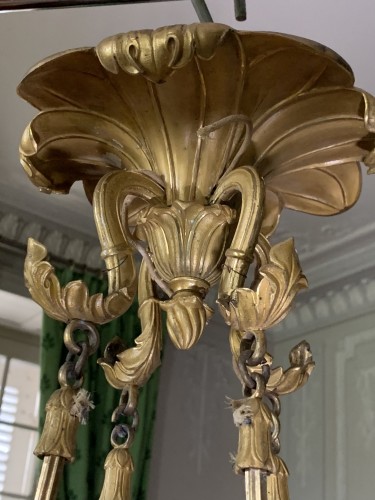 Gilt bronze chandelier  Sweden 1840  - 