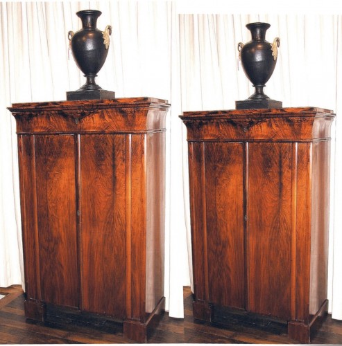 A pair of Biedermeier Cabinets , circa 1820 - Furniture Style Restauration - Charles X