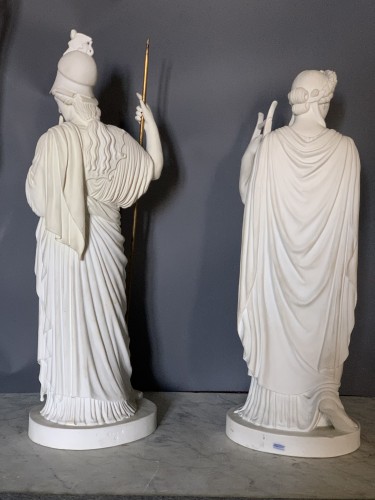 Céramiques, Porcelaines  - Figurines « Apollon et Athénée », Royal Copenhague vers 1870