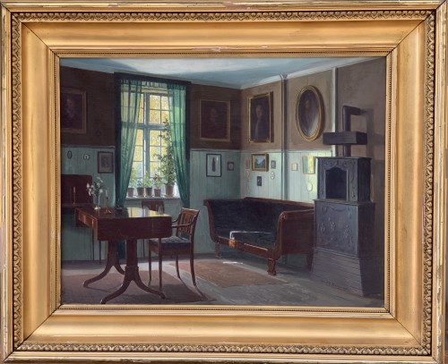 Alfred Broge ( 1870-1955)  - unshine In An Interior - Paintings & Drawings Style Empire