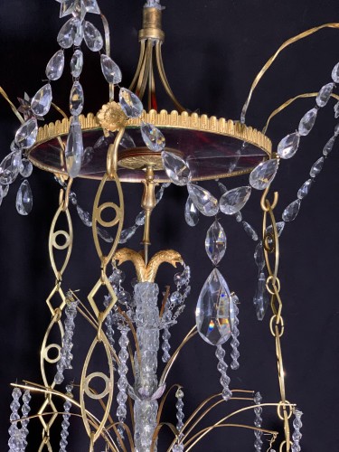 XIXe siècle - Lustre cristal Rubis, style Russie fin XVIIIe siècle
