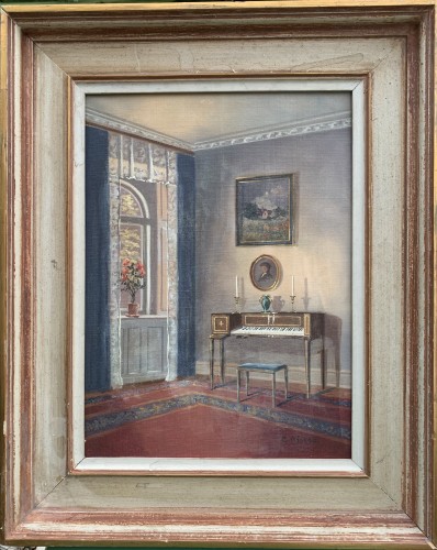 A still Interior with an Harpsichord, Signed C.Birksø - 