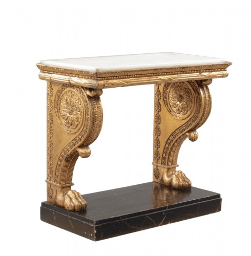 Console table carved and gilt wood, Swedish Empire
