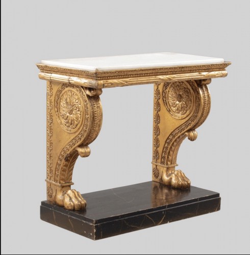 Furniture  - Console table carved and gilt wood, Swedish Empire