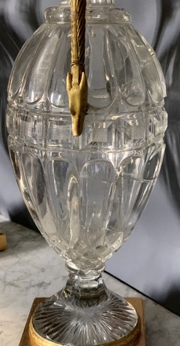 XIXe siècle - Vase cristal Directoire, monture en bronze attribuée à Thomire