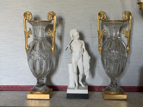 Vase cristal Directoire, monture en bronze attribuée à Thomire - Directoire