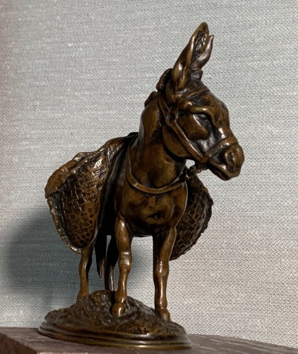 Sculpture Sculpture en Bronze - « Âne d’Afrique » - Auguste-Nicolas Cain , Fonte Susse