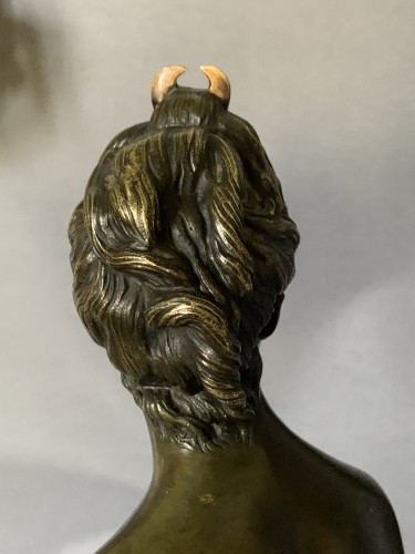 Diana , after J. A. Houdon , bronze figure 19th cent. Nice patina  - Napoléon III