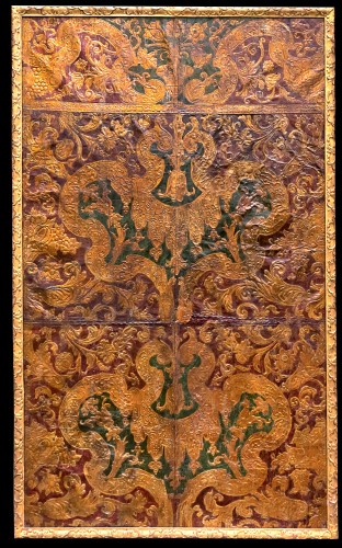 Panneaux de cuirs de Cordoue, Malines XVIIIe siècle - Objet de décoration Style 