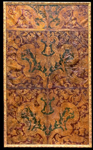  Cordoba leather panels, 18th century  - Decorative Objects Style 