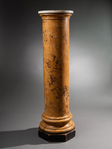 Scagliola column - 19th century - Decorative Objects Style 