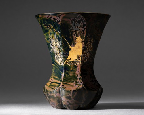 Lithyaline vase with chinese patterns - Decorative Objects Style 