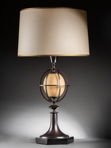 Wrought iron lamp - Attributed to Gilbert Poillerat (1902-1988)  - Lighting Style 