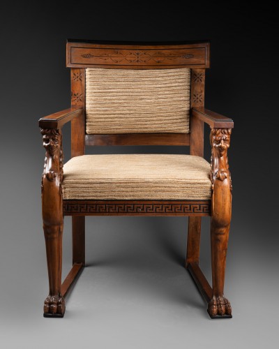 Pair of Italian armchairs - 19th century - Seating Style Empire