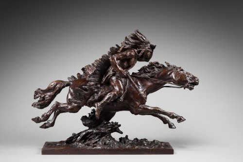 19th century - Ulpiano CHECA Y SANZ (1860-1916) - Indian chief on horseback
