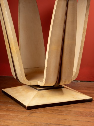 Furniture  - Parchment Pedestal table - André Arbus (1903-1969)