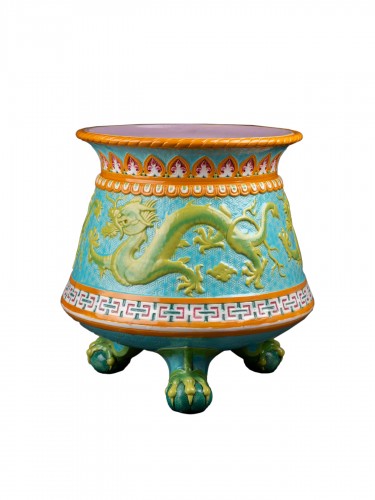 Cache-pot aux dragons – Manufacture de Minton