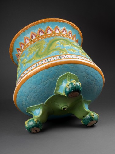 Cache-pot aux dragons – Manufacture de Minton - Galerie Lamy Chabolle