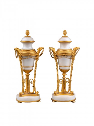  Pair of Louis XIV cassolettes forming a candlestick
