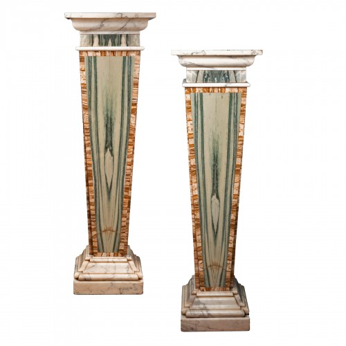 Paire de pilastres gainés en cipollino – XXe siècle
