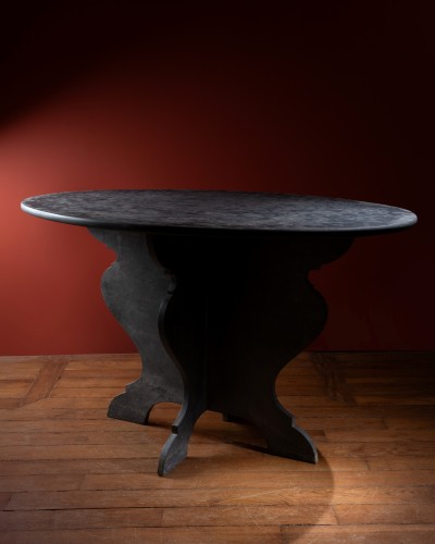 Travail de Trélazé – Grande Table en Ardoise, XIXe Siècle - Mobilier Style 