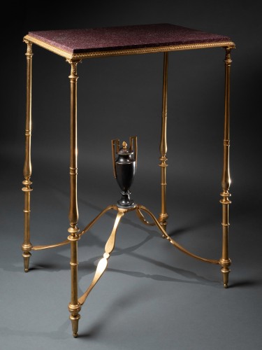 Table en porphyre et bronze doré - Galerie Lamy Chabolle