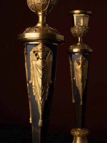 &quot;Spirits&quot; Candlesticks By Claude Galle - Lighting Style Empire