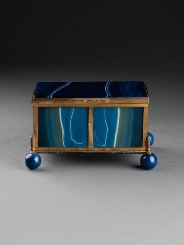 Paire de coffrets anciens en agate - Galerie Lamy Chabolle
