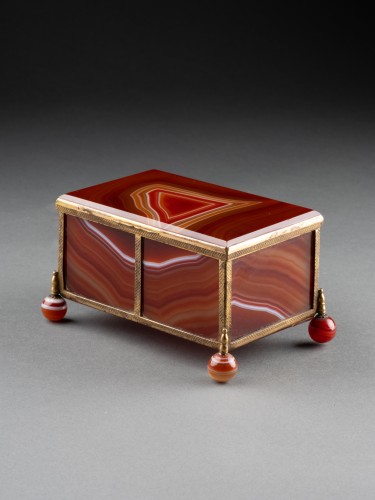 XIXe siècle - Paire de coffrets anciens en agate