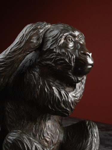 Okimono aux Singes de la Sagesse par Koizumi Seiya - Galerie Lamy Chabolle