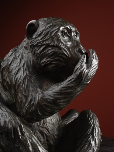 Okimono aux Singes de la Sagesse par Koizumi Seiya - 