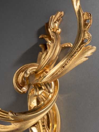 Quatre appliques en bronze doré d'époque Louis XV - Louis XV