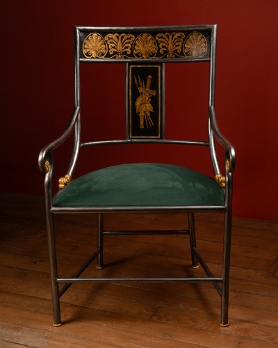 Sièges Fauteuil & Bergère - Fauteuil Restauration en acier poli