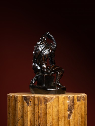 Sculpture Sculpture en Bronze - Écorché d’après Michel-Ange, deuxième tiers du XIXe siècle
