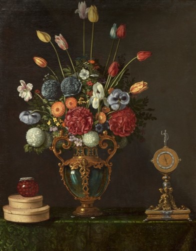 Vase médicéen en verre bleu, cuivre et bronze dorés - Renaissance