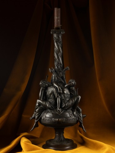 XIXe siècle - Lampe de la Poésie et la Philosophie, par François-Félix Roubaud
